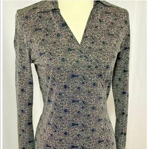 Banana Republic Black/Floral Dress Size 10